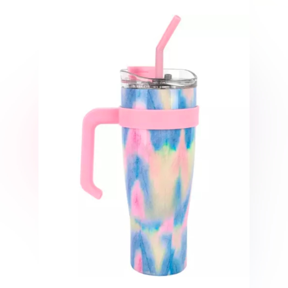 Pink & Blue Insulated Tumbler, 40 Ounces-NWT